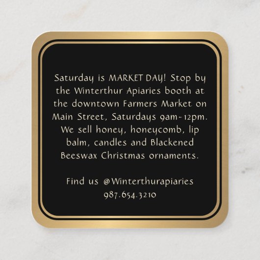 Bordure pointillée du Étiquette de pot de miel noi (Dos)