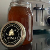 Bordure pointillée du Étiquette de pot de miel noi