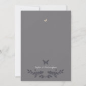 Bordure romantique de fleurs | Invitations de mari (Dos)