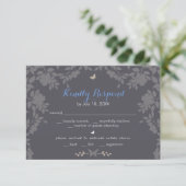 Bordure romantique de fleurs | Mariage RSVP (Debout devant)
