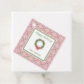 Bordure rouge - Étiquettes cadeaux personnalisés (En situation)