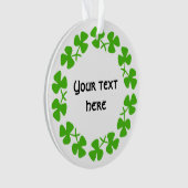 Bordure Shamrock verte Ajouter un texte (devant)