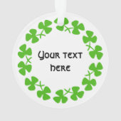 Bordure Shamrock verte Ajouter un texte (dos)