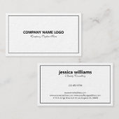 Bordure Tin Bl Simple Et Moderne Sur Carte de visi (Devant / Derrière)