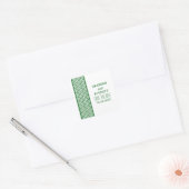 Bordure verte Chevron Enregistrer les stickers Dat (Enveloppe)