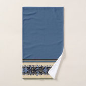 Bordure victorienne bleue et or (Serviette à main)
