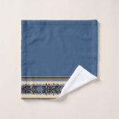 Bordure victorienne bleue et or (Gant de toilette)