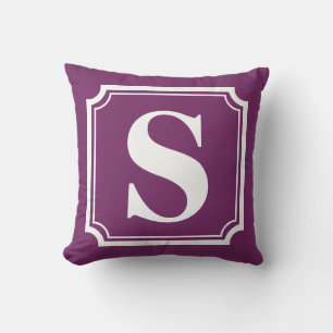 Bordure vintage   Coussin monographique personnali