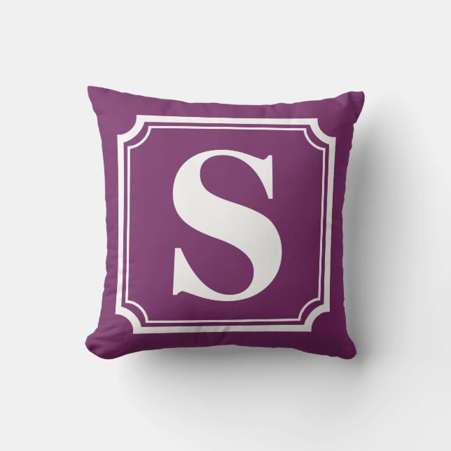 Bordure vintage | Coussin monographique personnali (Recto)