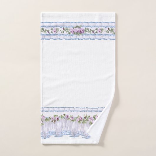 Bordure Vintage violet rouille (Serviette à main)