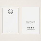 Bordures d'or logo personnalisé écran d'oreille bl (Devant & derrière)