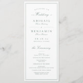 Bordures élégantes programme de mariage minimalist (Devant)