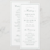 Bordures élégantes programme de mariage minimalist (Devant / Derrière)
