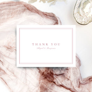 Bordures élégantes rose poussiéreuse merci minimal