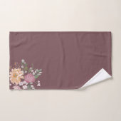 Bordures florales de feuillage Arrière - plan rose (Serviette à main)