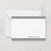 Bordures grises Cartes de notes personnalisées (Devant)