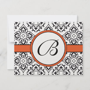 Bordures latérales Damas Orange Trim Wedding RSVP