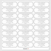 Bordures simples et arrondies Étiquettes de adress (Feuille)