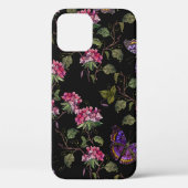 Borduurbloemen en vlinders, naadloos Case-Mate iPhone case (Achterkant)