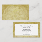 Borduurde libellen op gouden mandala visitekaartje (Voorkant / Achterkant)