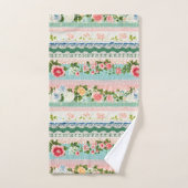 borduurkanteffect bad handdoek (Handdoek)