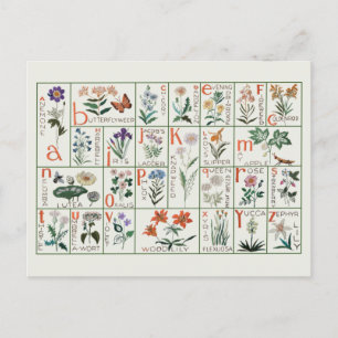 borduurlintmonsternemer Wilde bloemen Briefkaart