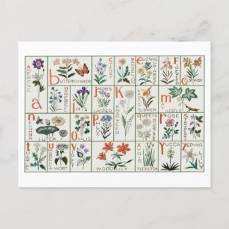 borduurlintmonsternemer | Wilde bloemen Briefkaart