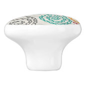 Borduurvormig fancy samengevoegd papier keramische knop (Zijkant)