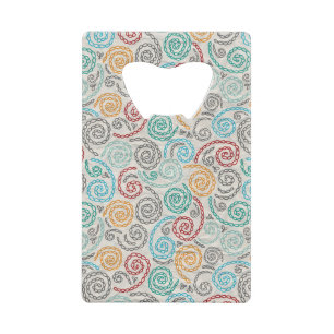 Borduurvormig fancy samengevoegd papier kredietkaart flessenopener