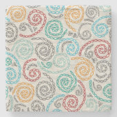 Borduurvormig fancy samengevoegd papier stenen onderzetter (Voorkant)