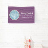 Borduurwerk cross stitch craft show stand display spandoek (Insitu)