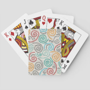Borduurwerk fancy verfrommeld papier pokerkaarten