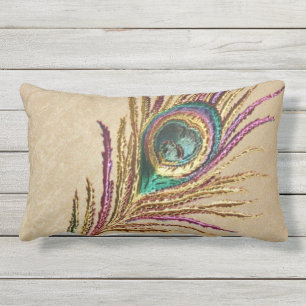  borduurwerk geborduurde peacockdoether buitenkussen