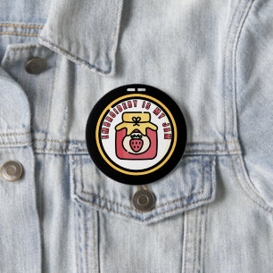Borduurwerk is mijn jam ronde button 7,6 cm
