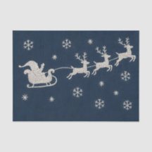 Borduurwerk Kerstavond Sky Santa Sleigh