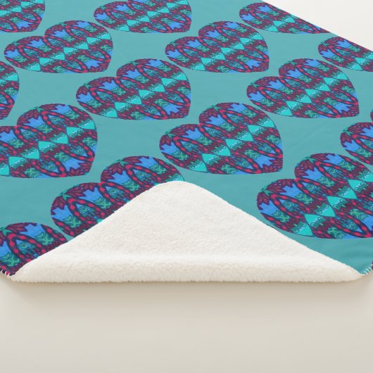 Borduurwerk Look Waterverf Uil en Kattenharten Sherpa Deken (3/4)