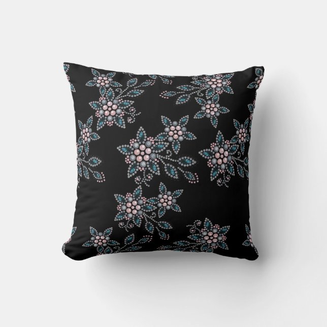 Borduurwerk met kralen kussen (Voorkant)