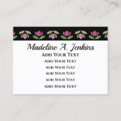 Borduurwerk - Mode - Seamstress Visitekaartje (Achterkant)