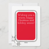 Borduurwerk naaien ambachten sneeuwvlokken kerstka feestdagenkaart (Achterkant)