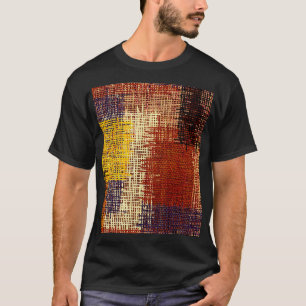 Borduurwerk ornament, gekleurde lijnen, bohemian s t-shirt