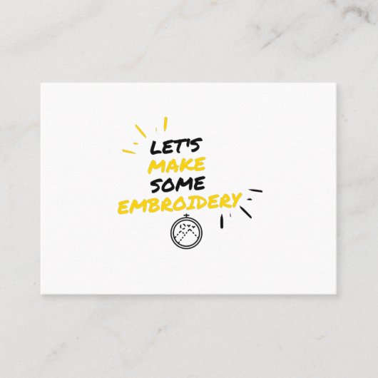 borduurwerk visitekaartje (Voorkant)