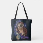 Boreale Night Tree Owl Canvas tas (Achterkant)