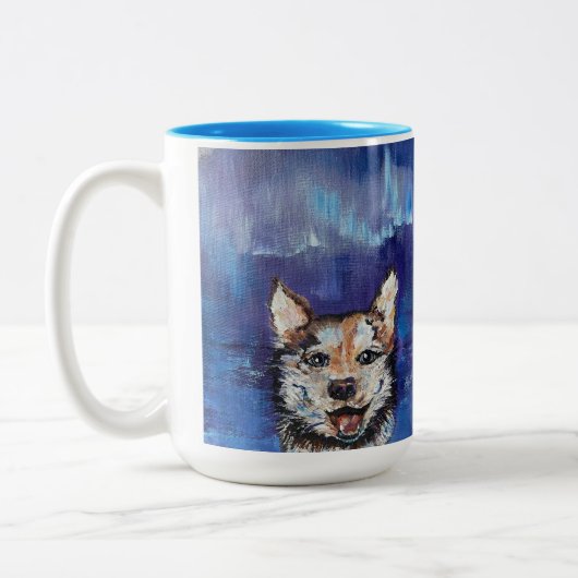 Borealis Pup 15 oz Mug (Gauche)