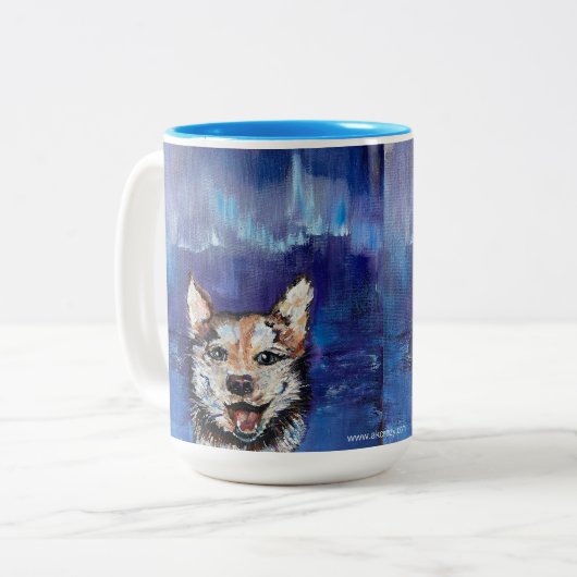 Borealis Pup 15 oz Mug (Devant gauche)
