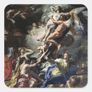 Boreas ontvoert Oreithyia Vierkante Sticker