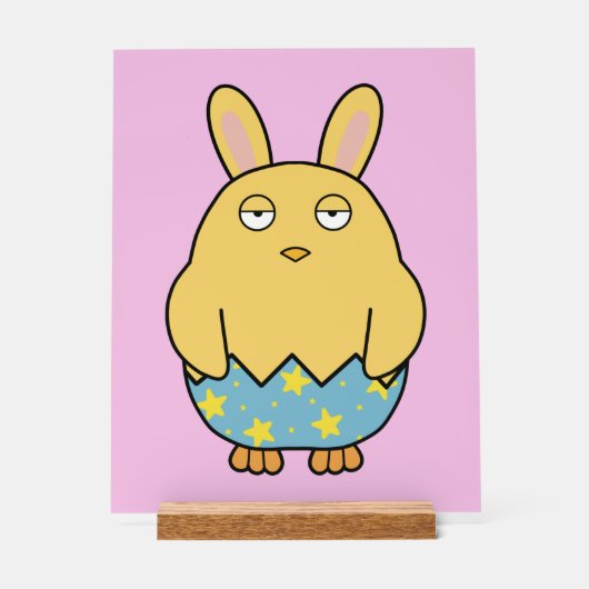 Bored Bunny Chick 04 Acryl Bord (Voorkant)