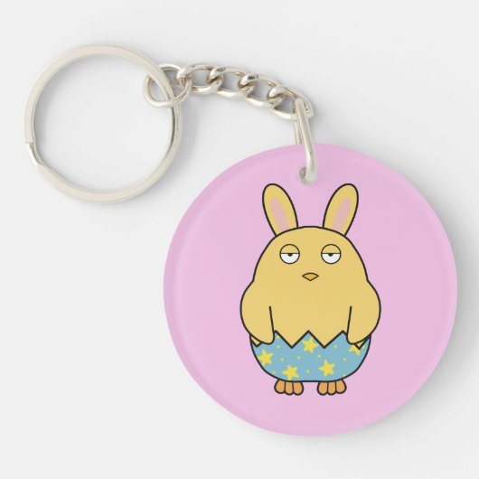 Bored Bunny Chick 04 Sleutelhanger (Voorkant)
