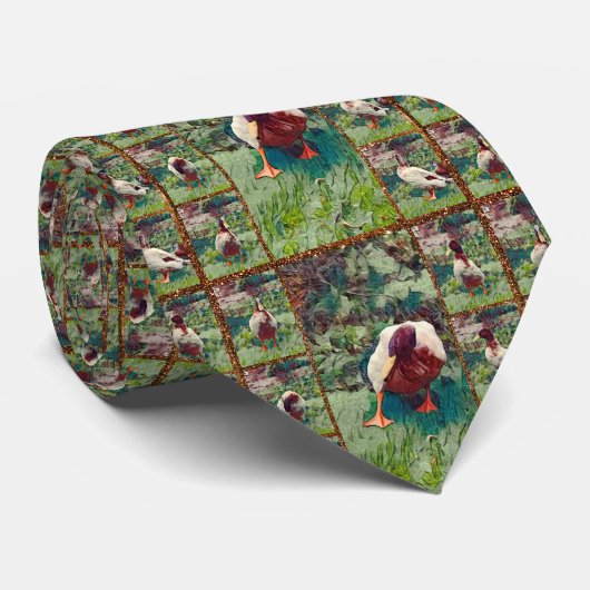 Bored Duck Photo Collage, Stropdas (Opgerold)