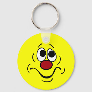 Bored Gezicht Grumpey Sleutelhanger