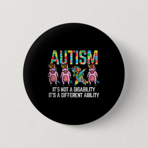 Boredkoalas Autisme Bewustzijn Eenhoorn Dab - Uni- Ronde Button 5,7 Cm